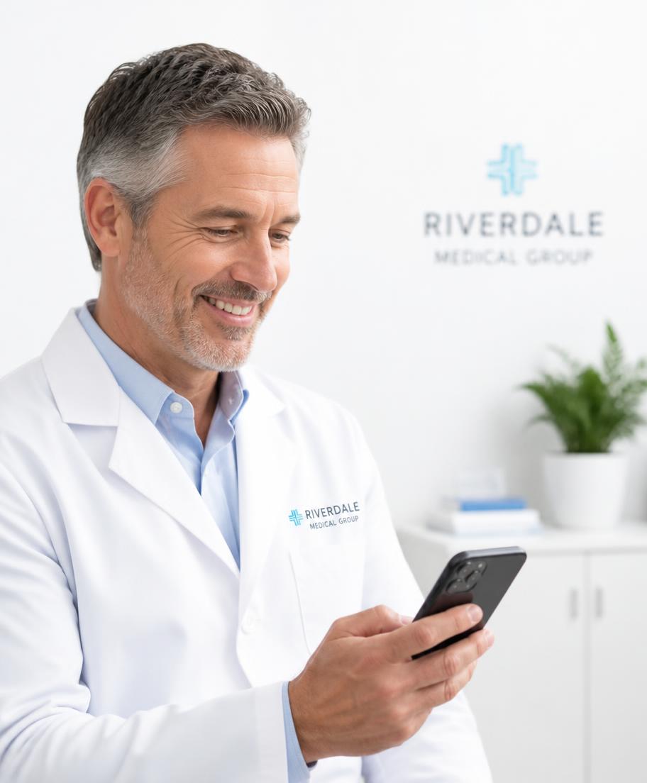 A practice owner reviewing associate matches on the Legacy Link mobile app